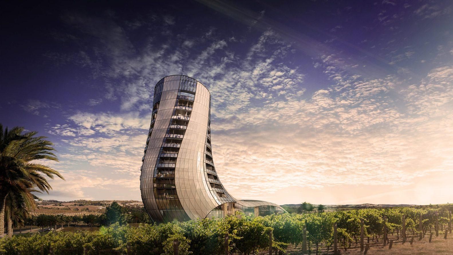 "Підмітальна вежа": фото нового готелю в Австралії, збудованого в долині виноградників 