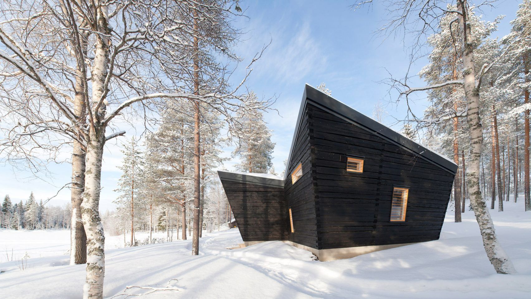 Подих Арктики: у Фінляндії збудували дерев'яну сауну посеред лісу – фото