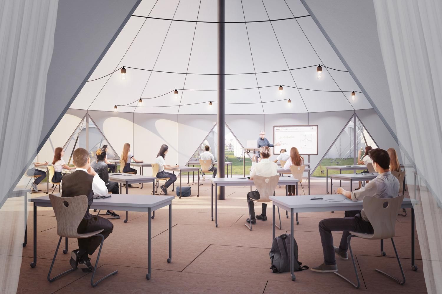Обучение после карантина 2020, Лондон – проект школы в палатке