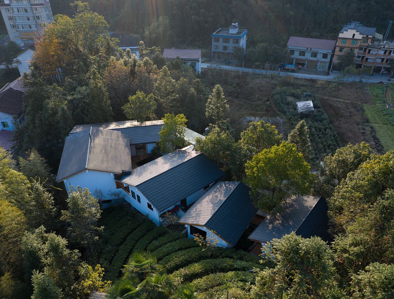 Гірське будівництво: в Китаї з'єднали 5 будинків та перетворили їх у готель – фото Гірське будівництво: в Китаї з'єднали 5 будинків та перетворили їх у готель – фото