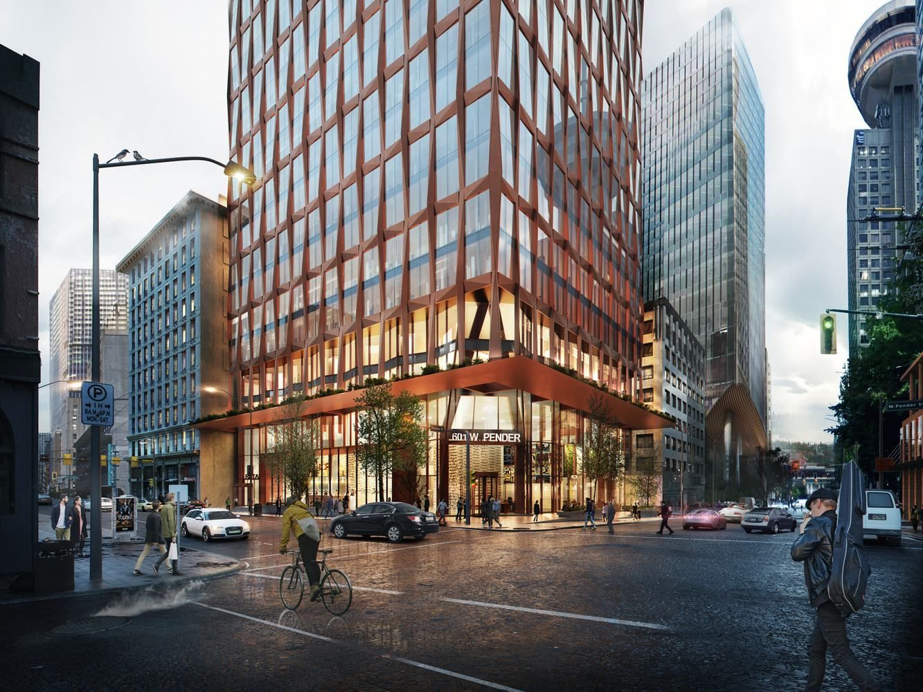 Оазис в діловому районі: будівля з "тканим" фасадом та зеленим парком з Ванкувера – фото  Оазис в діловому районі: будівля з "тканим" фасадом та зеленим парком з Ванкувера – фото