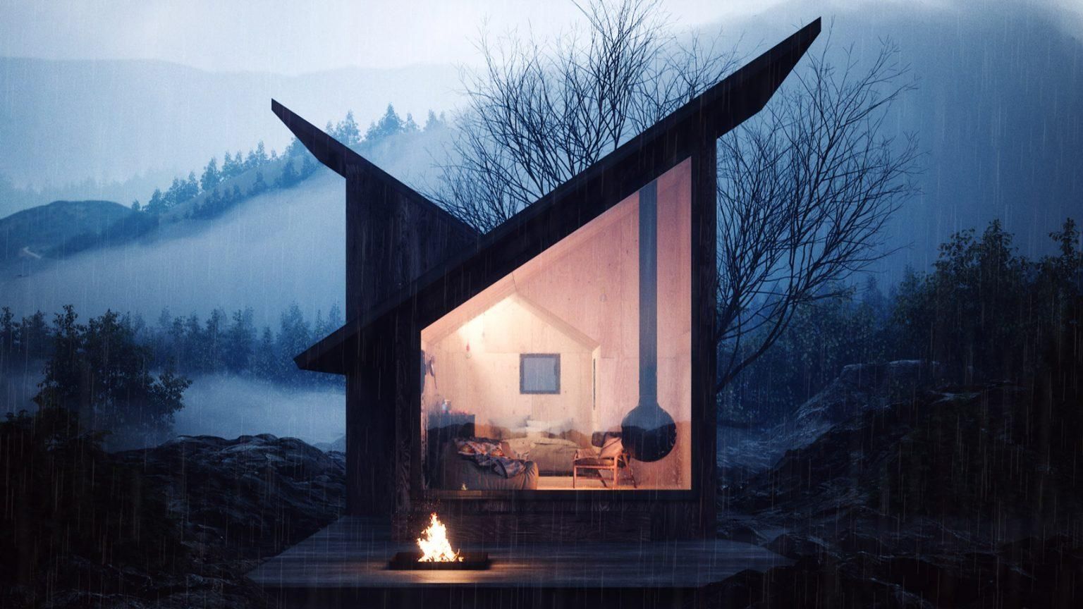 Втеча в гори: в Італії розробили мініатюрний будиночок з фанери для гірської місцевості – фото 