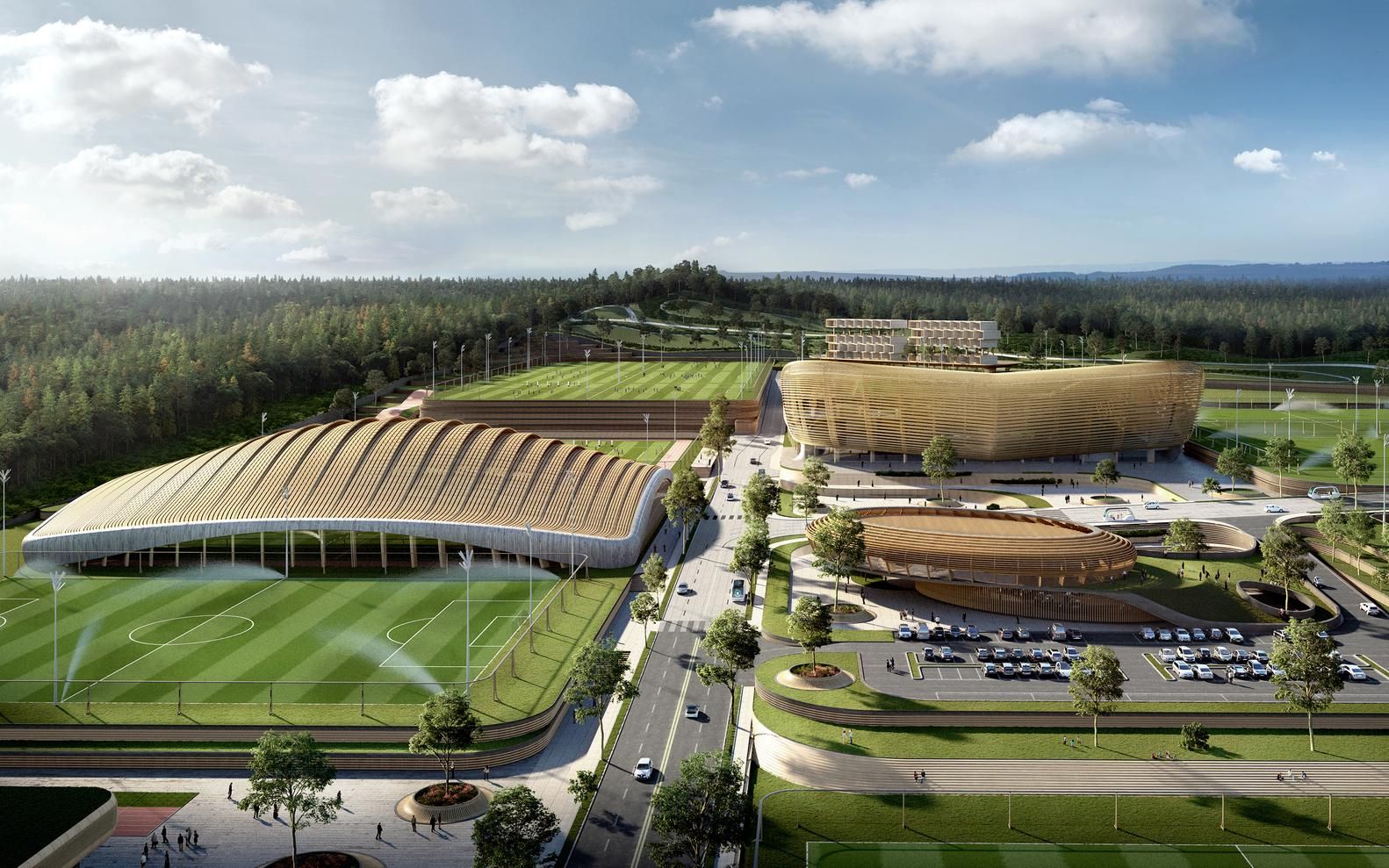 Пропаганда здорового способу життя: в Кореї побудують величезний футбольний комплекс – відео