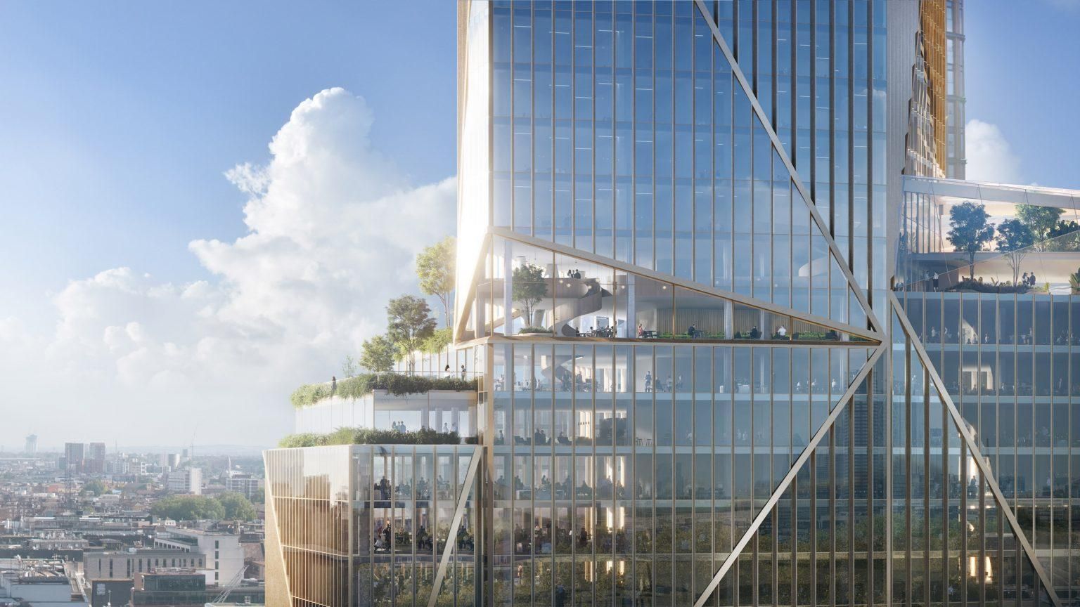 Со стильным фасадом: в центре Лондона появятся два небоскреба – фантастические фото проекта