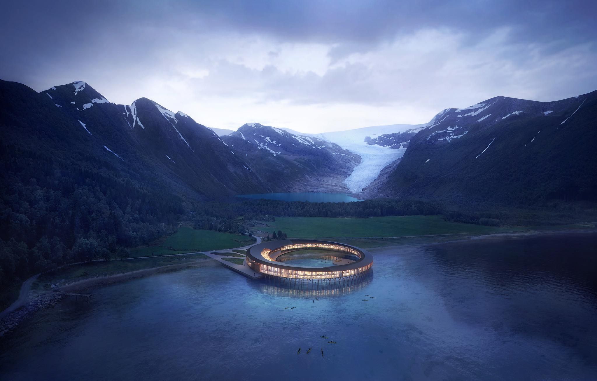 Самый экологичный отель за Полярным кругом: фантастические фото деревянного проекту из Норвегии