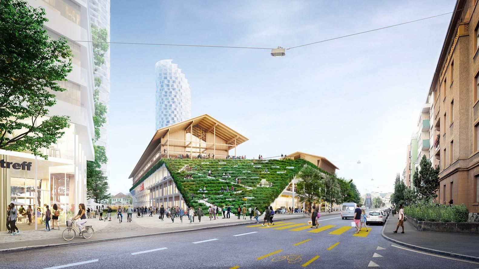 Школа на крыше торгового центра: в Швейцарии построят необычный жилой комплекс – фото