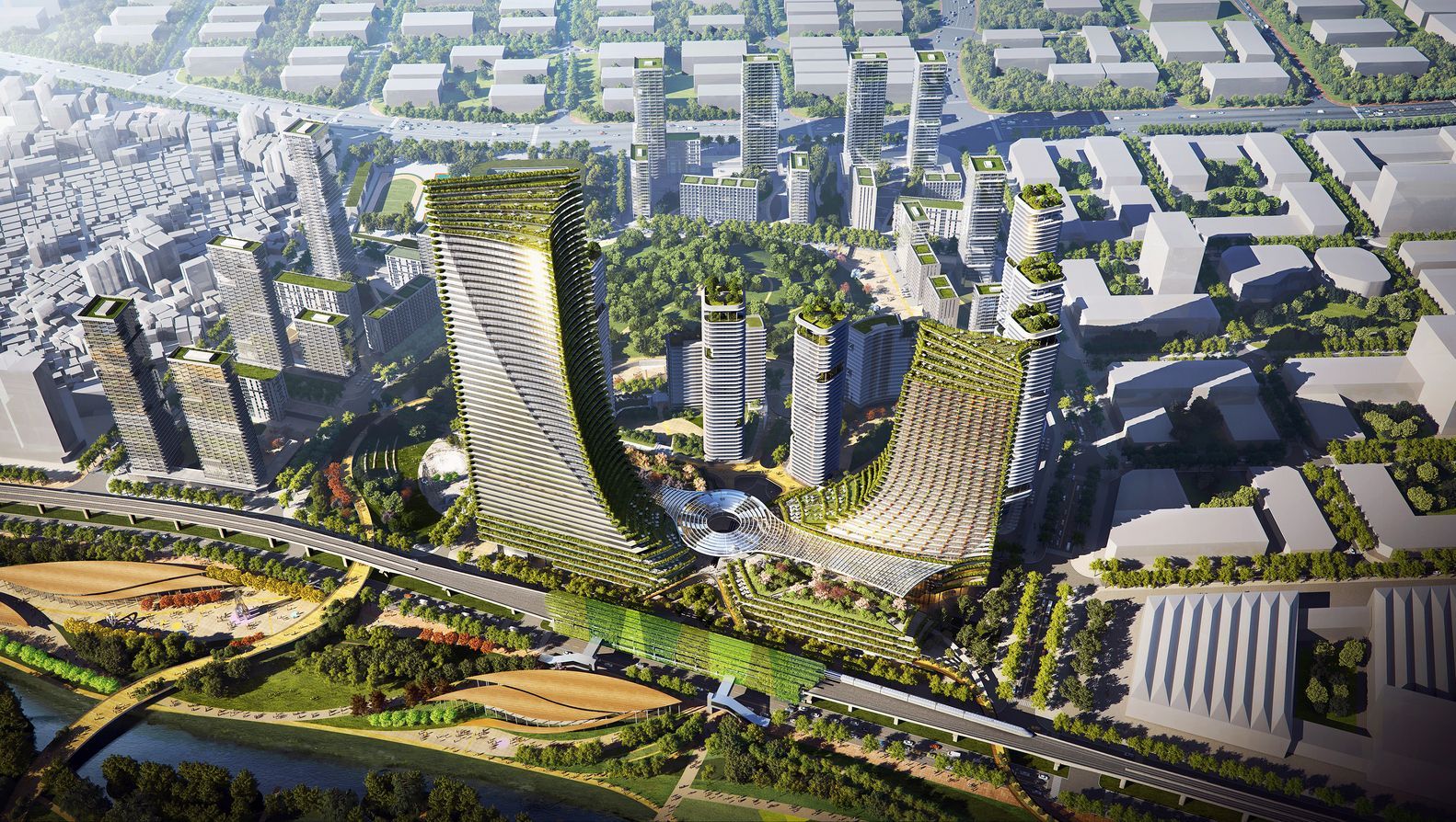 Зеленый центр города 12-миллионный город в Китае планируют кардинально осовременить – фото