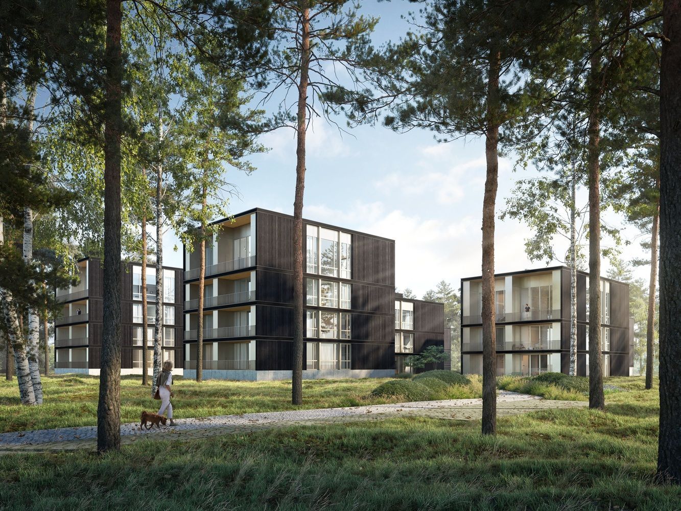 Житловий комплекс мрії: у Німеччині побудують багатоквартирні лісові будинки біля озера