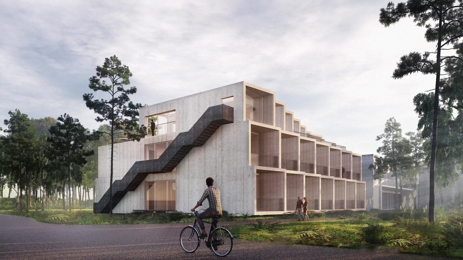Без стали и бетона: в Дании появится первый нейтральный к экологии отель: фото разработки