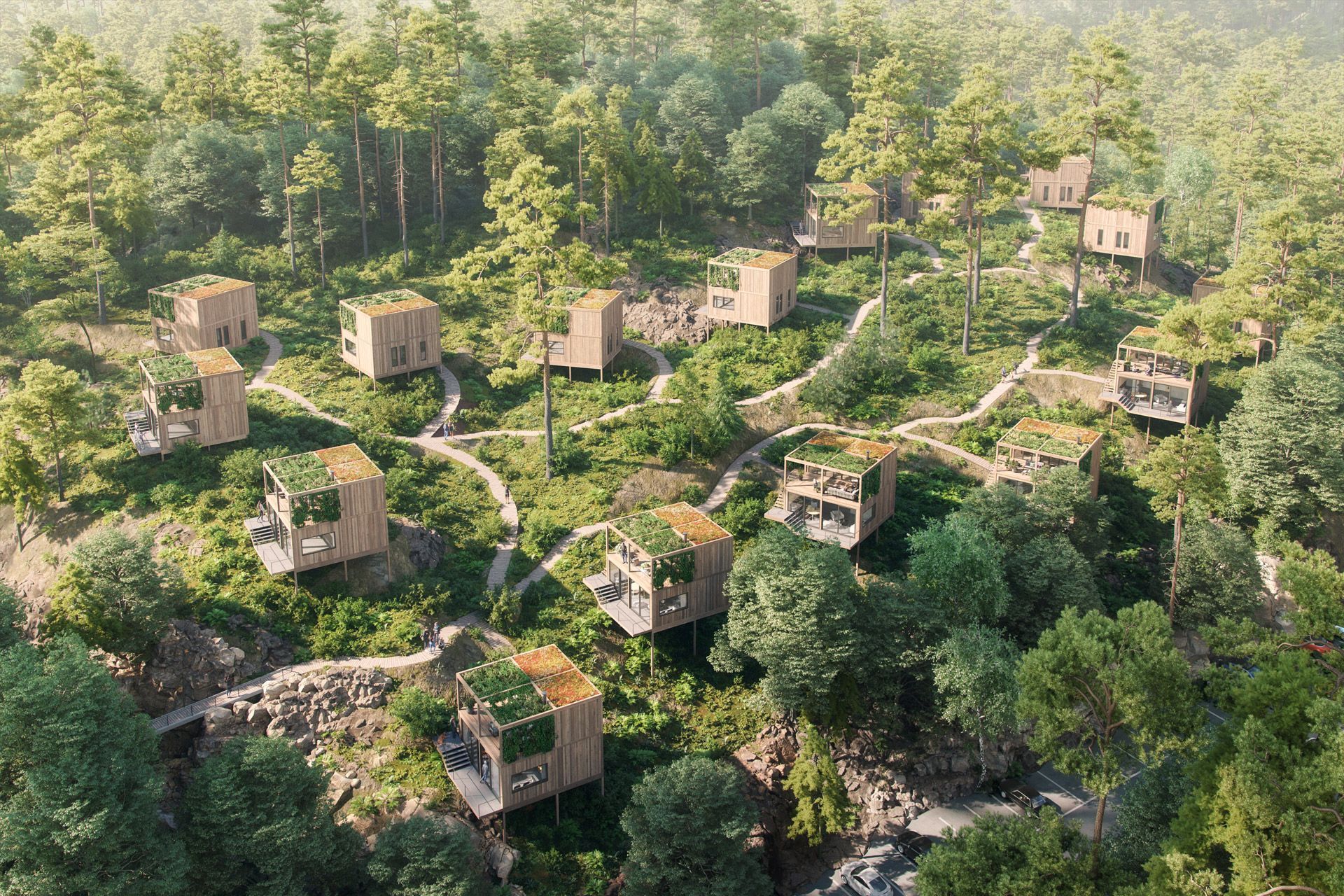На своих двух: в Норвегии построят экологический отель, к которому не доедет ни одна машина