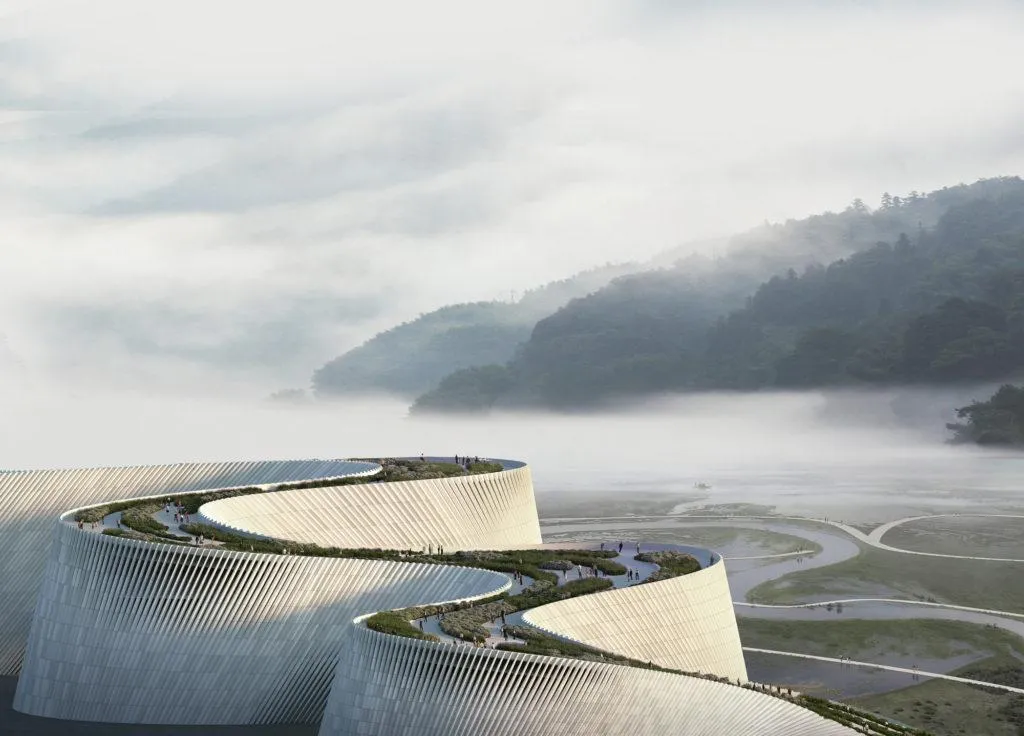 Парк на даху будівлі із прекрасними ландшафтом  / Фото World-architects