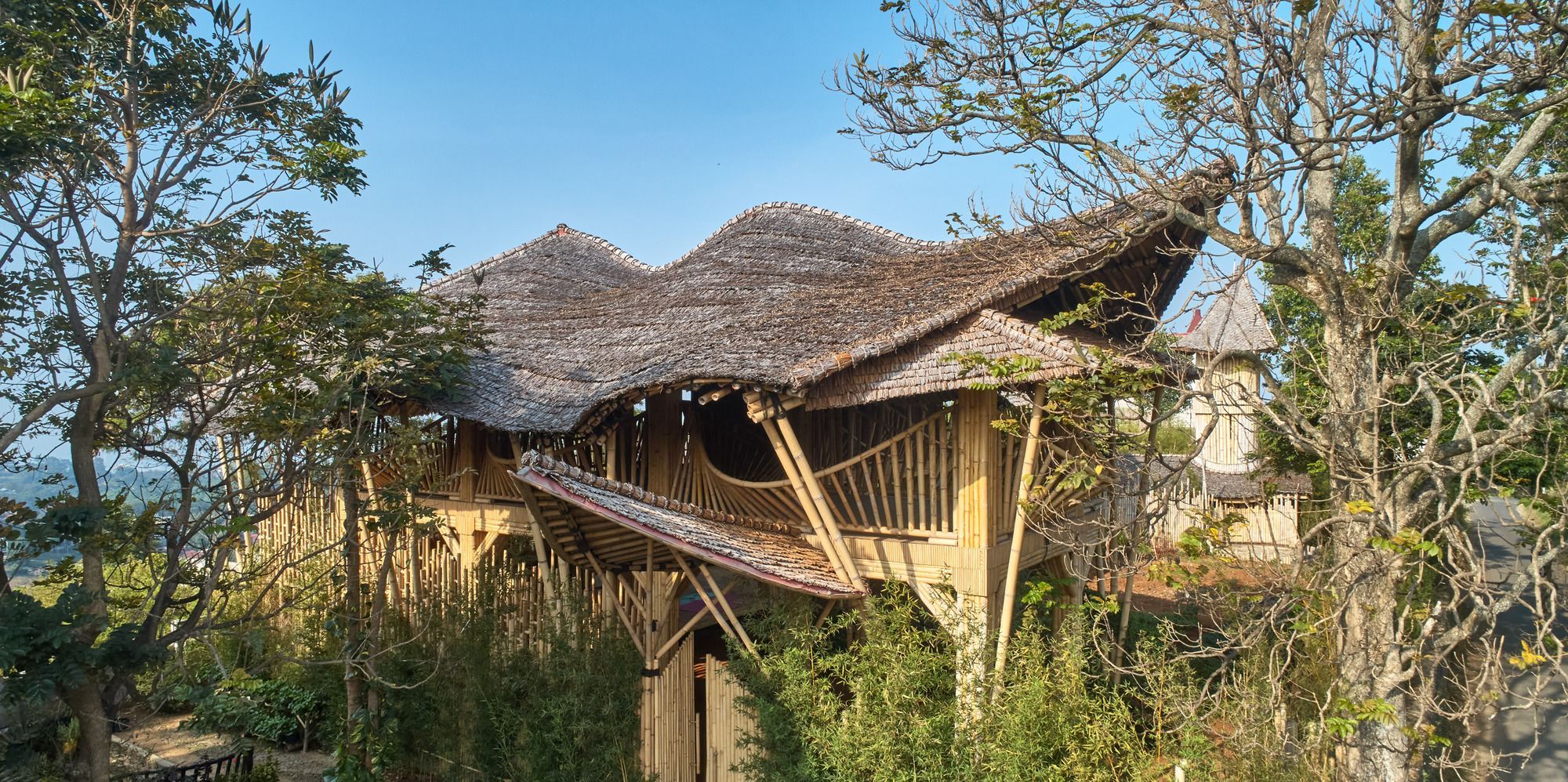 Эко на основе бамбука: в Индонезии представили роскошный вариант сельской резиденции