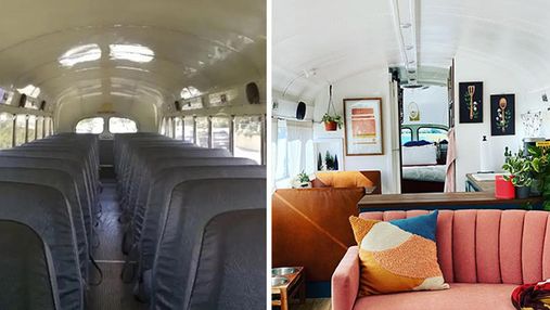 Жінки перетворили брудний шкільний автобус на затишну квартиру: дивовижні фото