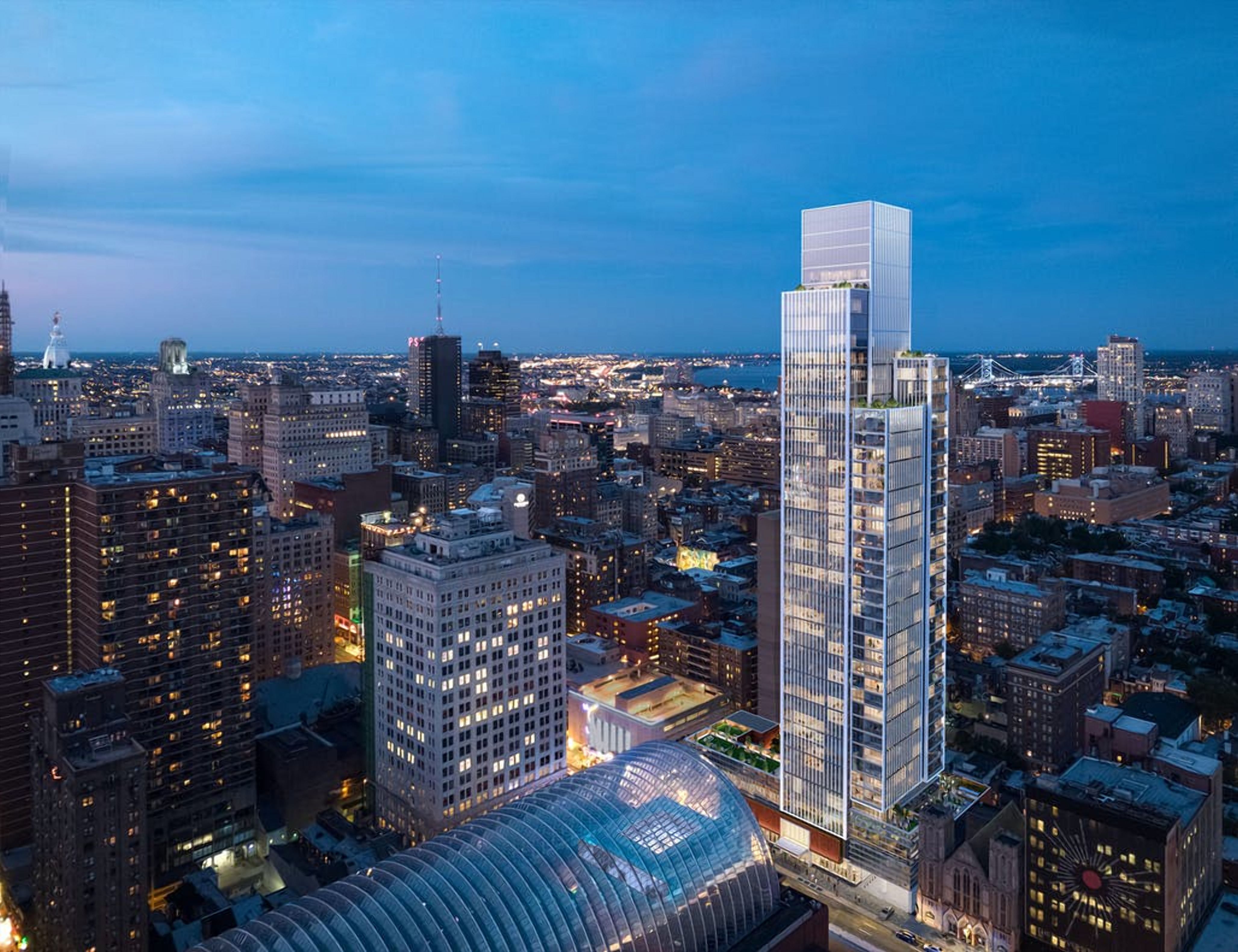 Лакшери с нотками минимализма: в Филадельфии завершается строительство жилой башни