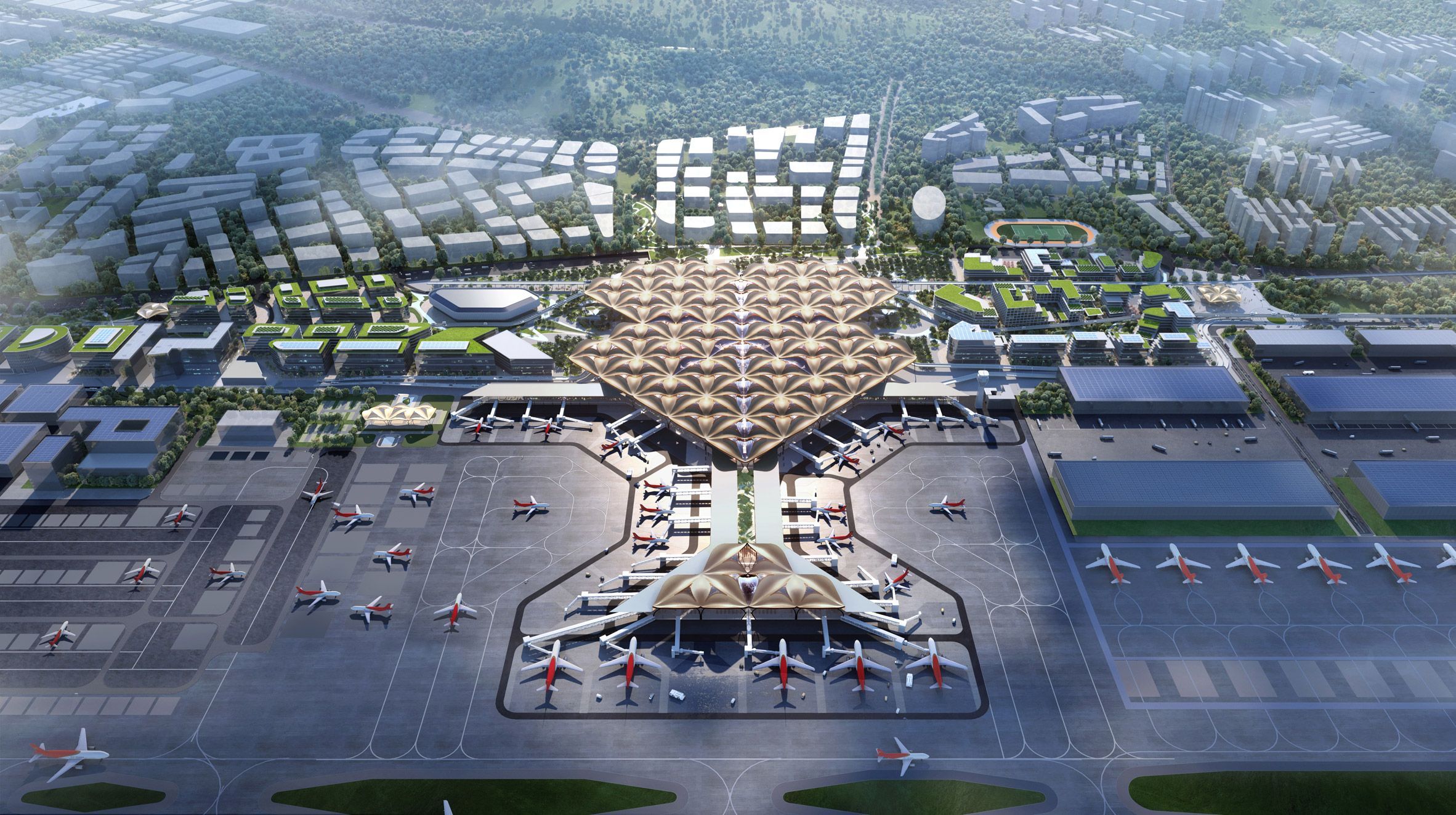 Удивительная инфраструктура: в Шэньчжэне смоделировали транспортный воздушный узел для аэропорта