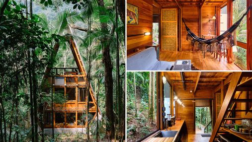 Каркасна хижина у бразильському лісі: всередині затишного дерев'яного інтер'єру