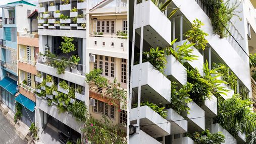 Зеленый фасад: необычный вид вьетнамского здания 