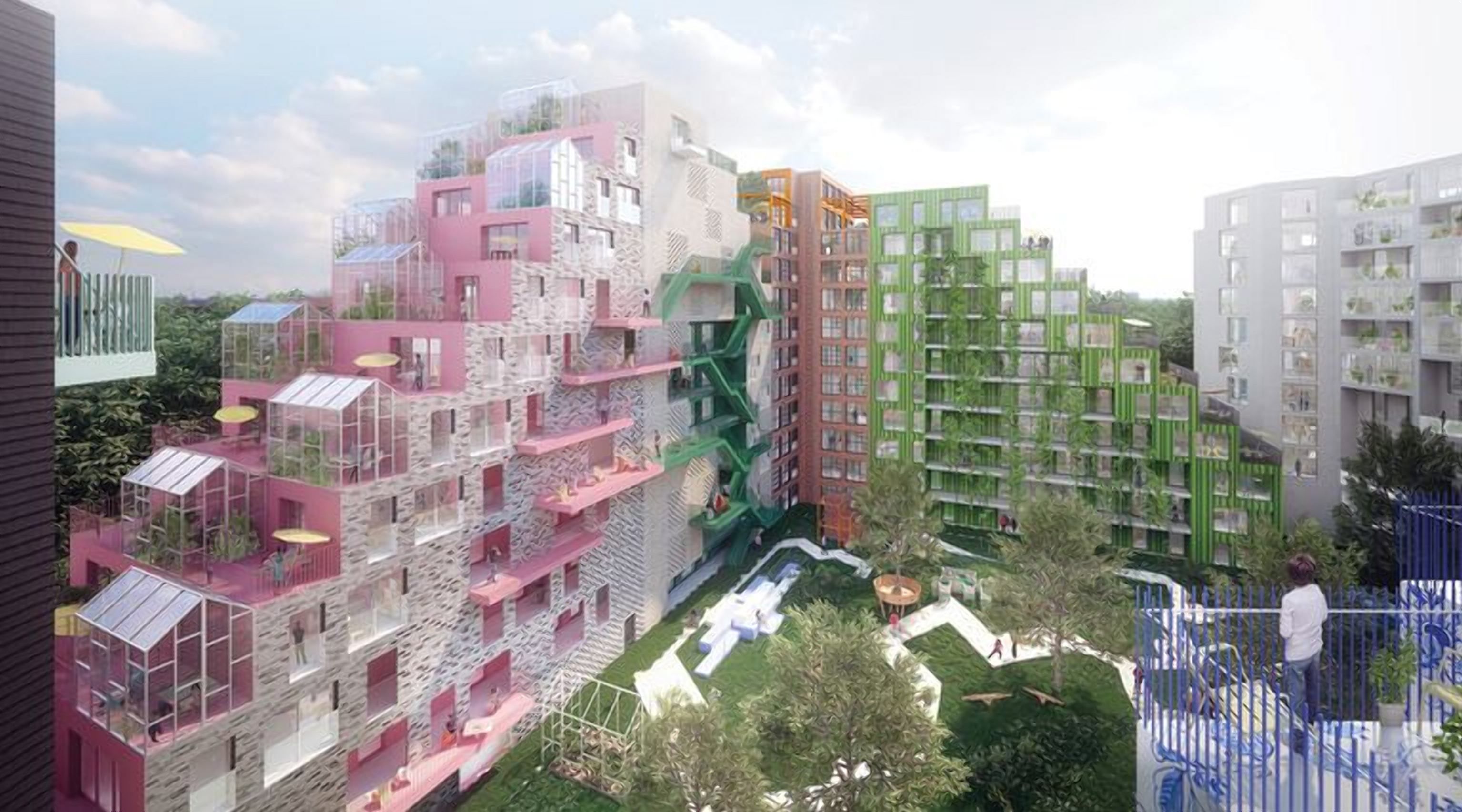 Футуристическая архитектура: тематический жилой комплекс в Амстердаме 