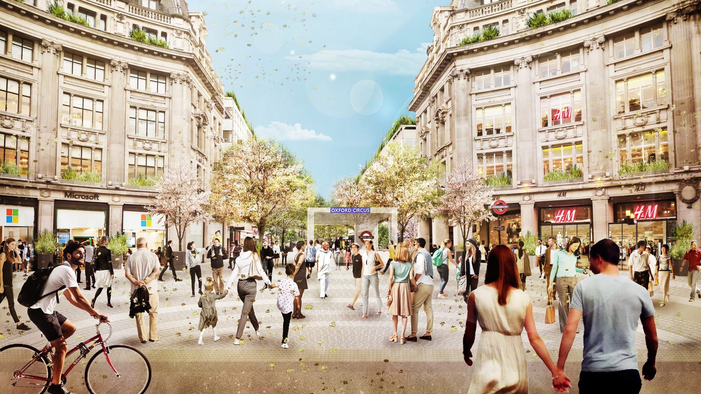Конкурент Таймс-сквер: в Лондоне обновят площадь станции метро Oxford Circus 